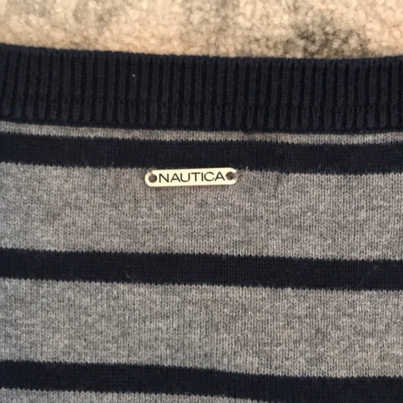 Nautica Gray/Navy Sweater-Size S! - Picture 6 of 7